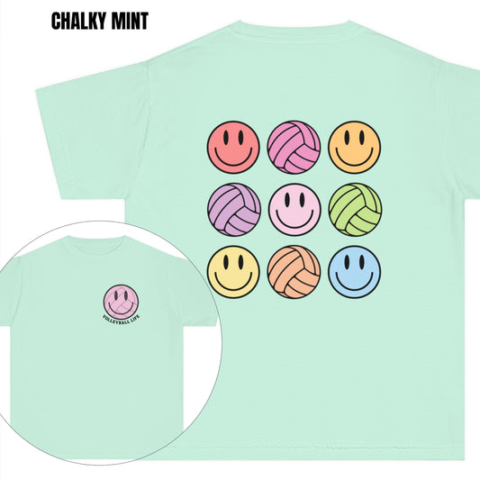 YOUTH Retro Volleyball Life Smiley T-shirt