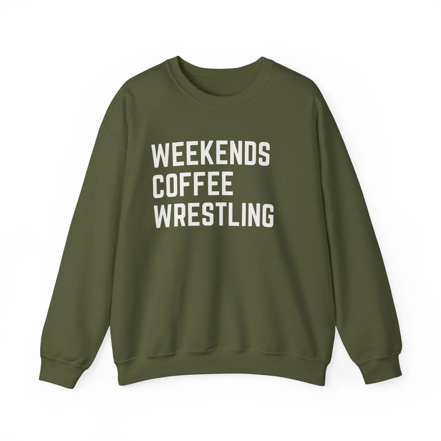 Weekends Coffee Wrestling Sweatshirt Printify