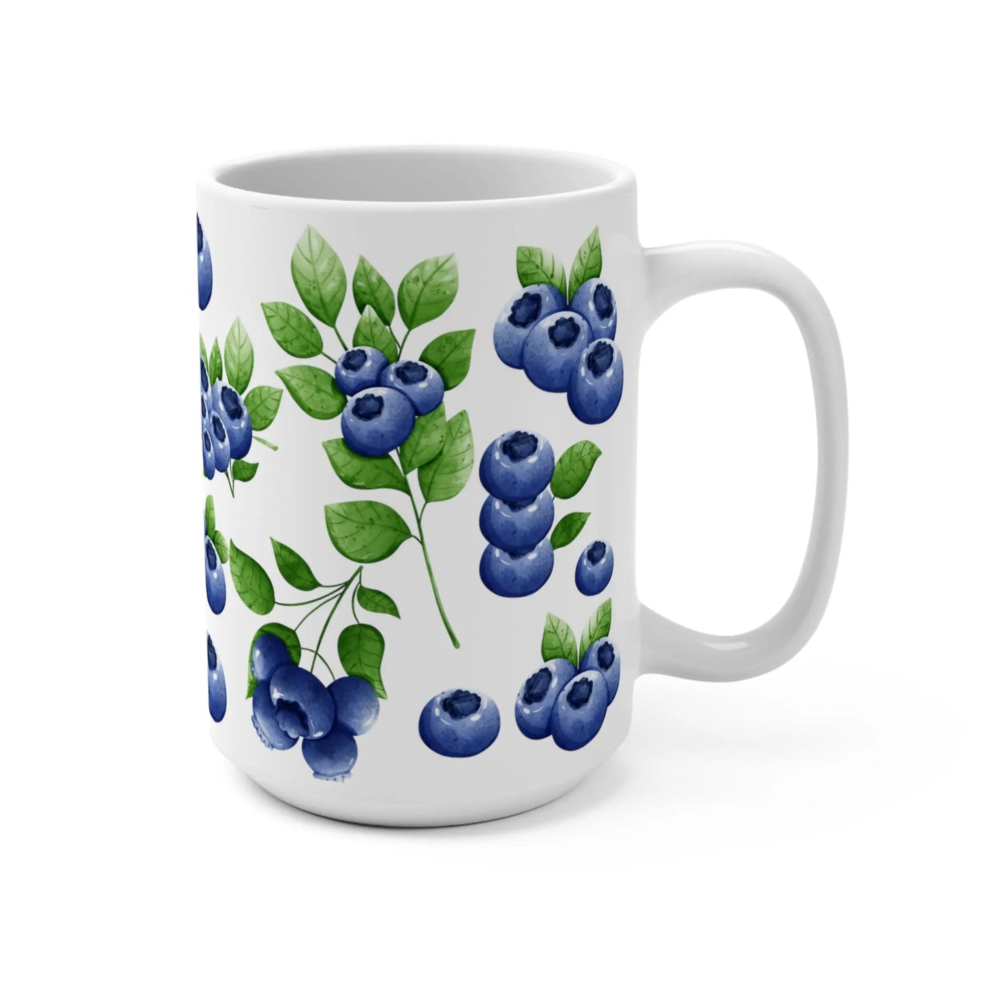 Blueberry Coffee and Tea Ceramic Mug Printify