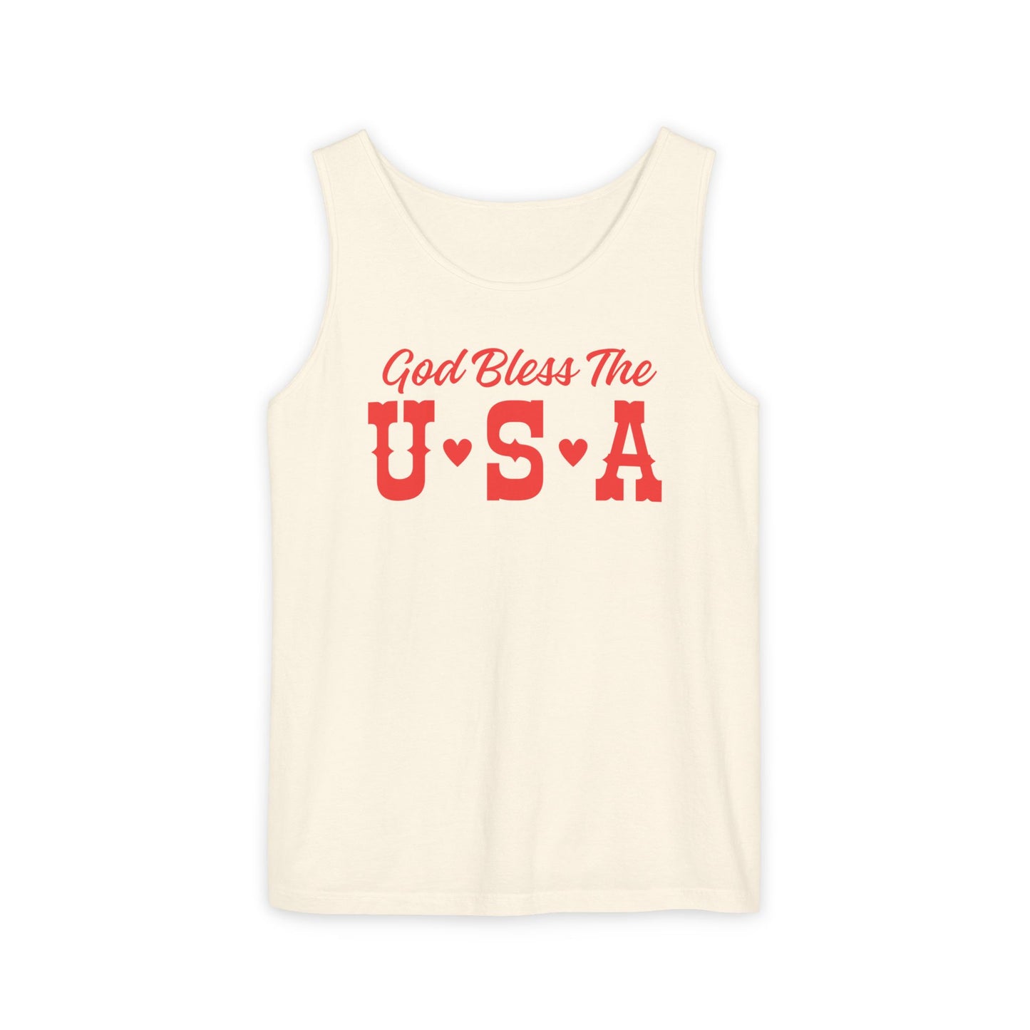 God Bless The USA Unisex Tank Top - Summer Essential, Casual Wear, Gift for Patriots, Independence Day, Soft Cotton Top