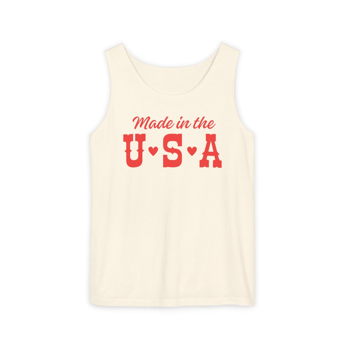 Made in the USA Unisex Tank Top - Summer Essential, Casual Wear, Gift for Patriots, Independence Day, Soft Cotton Top