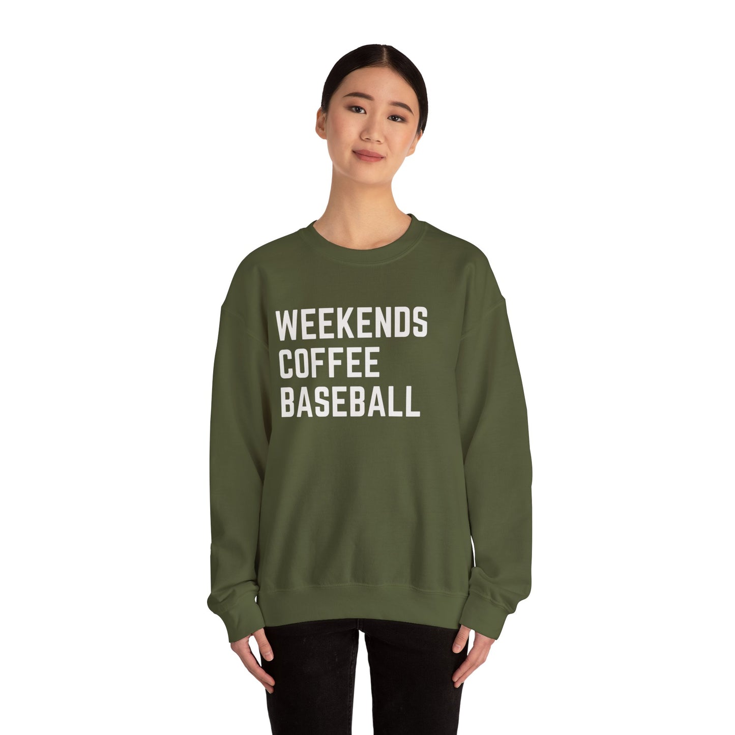 Weekends Coffee Baseball Sweatshirt