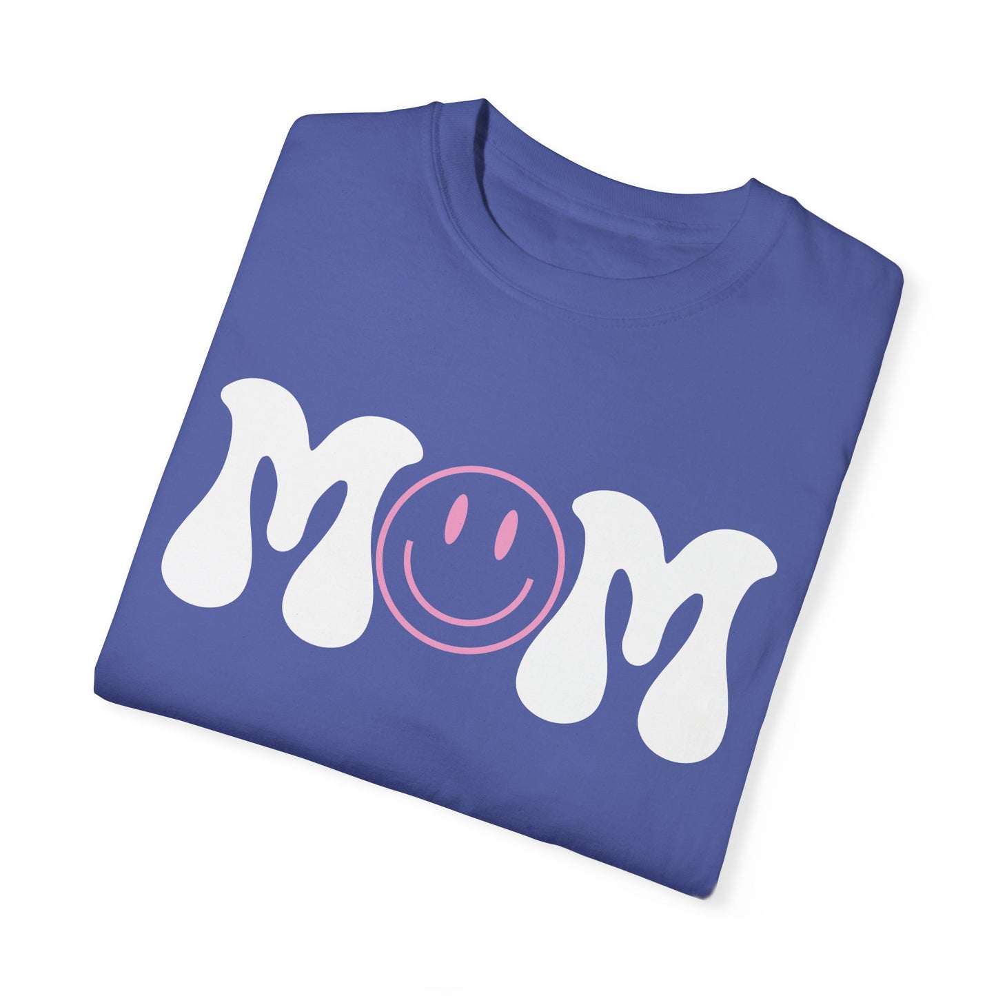 MOM Smiley -White and Pink - Tee