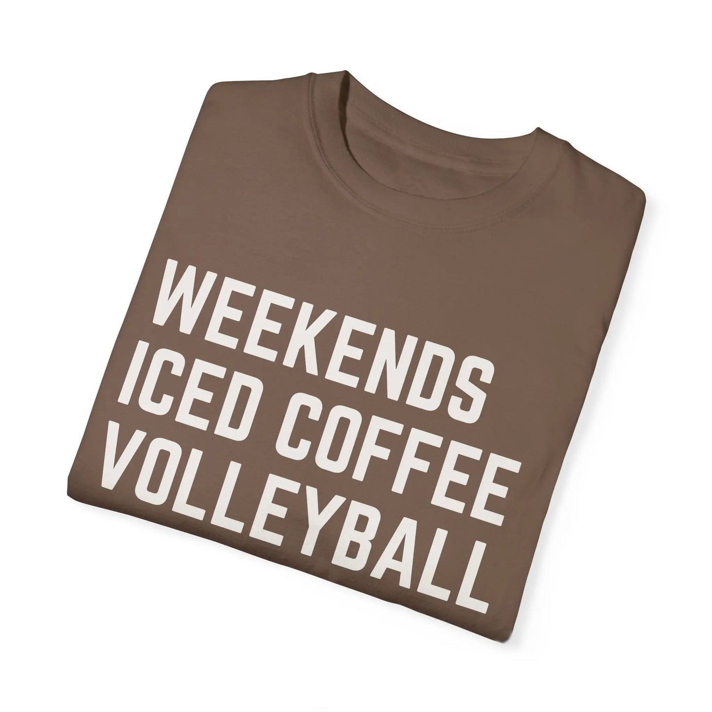 Weekends Iced Coffee Volleyball Tee Printify