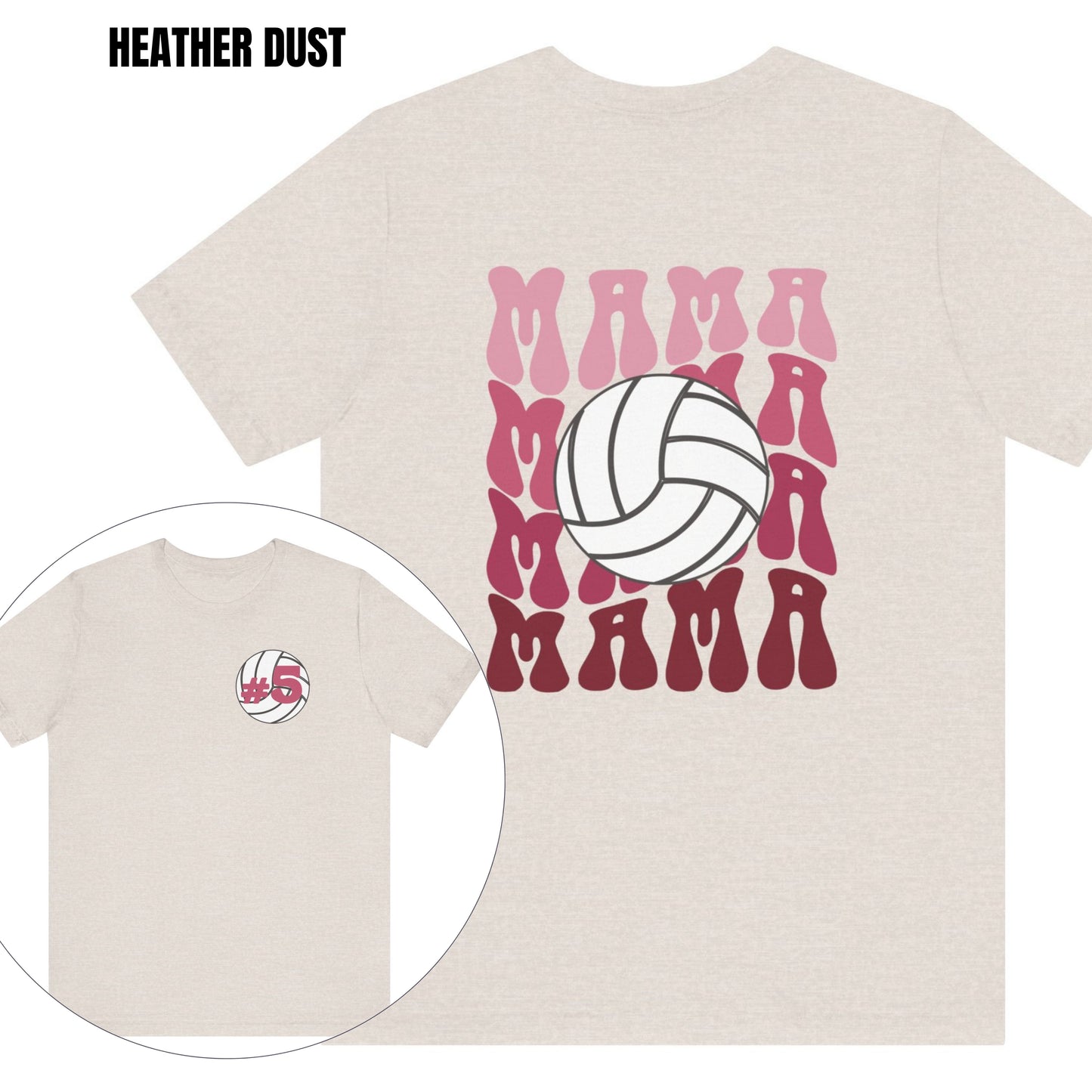 Custom Retro Volleyball Mama Personalize your Players Number on Front