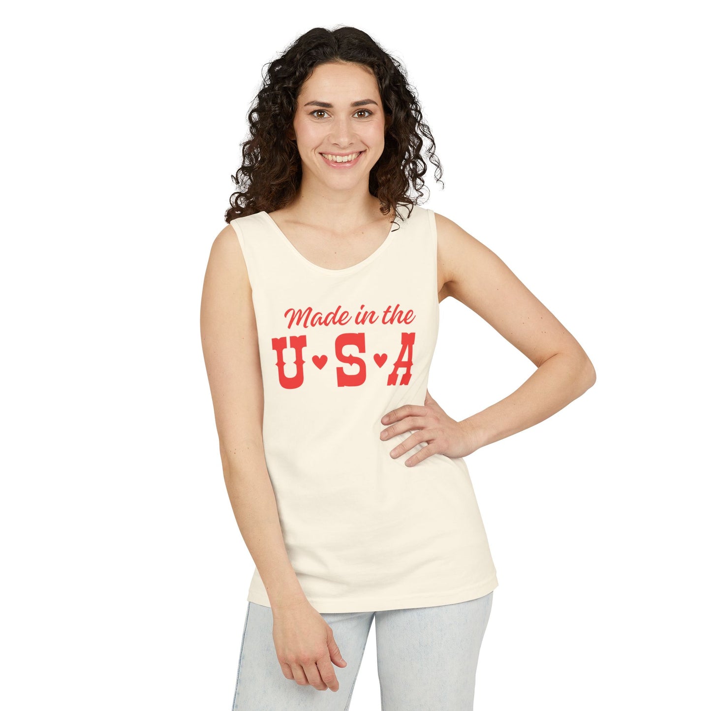 Made in the USA Unisex Tank Top - Summer Essential, Casual Wear, Gift for Patriots, Independence Day, Soft Cotton Top