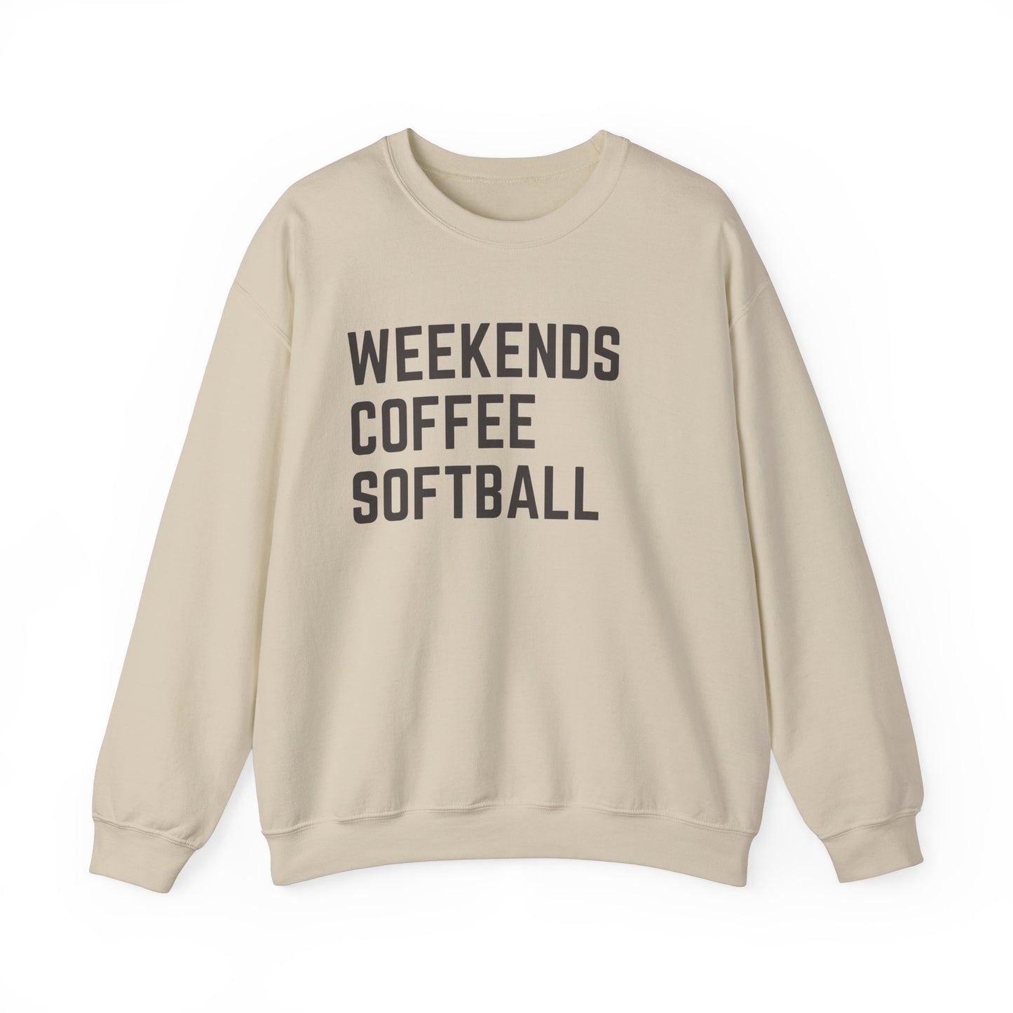 Weekends Coffee Softball Sweatshirt