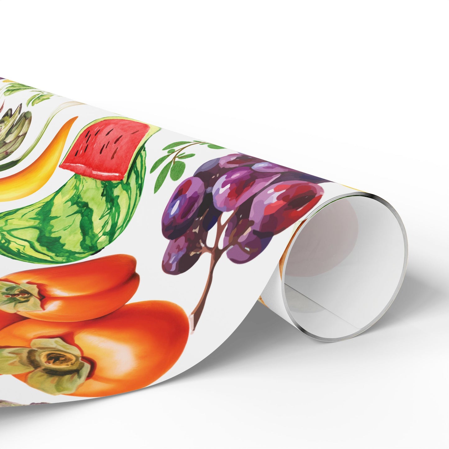 Wrapping Paper Roll - Fruit and Veggie Cottage Core Design