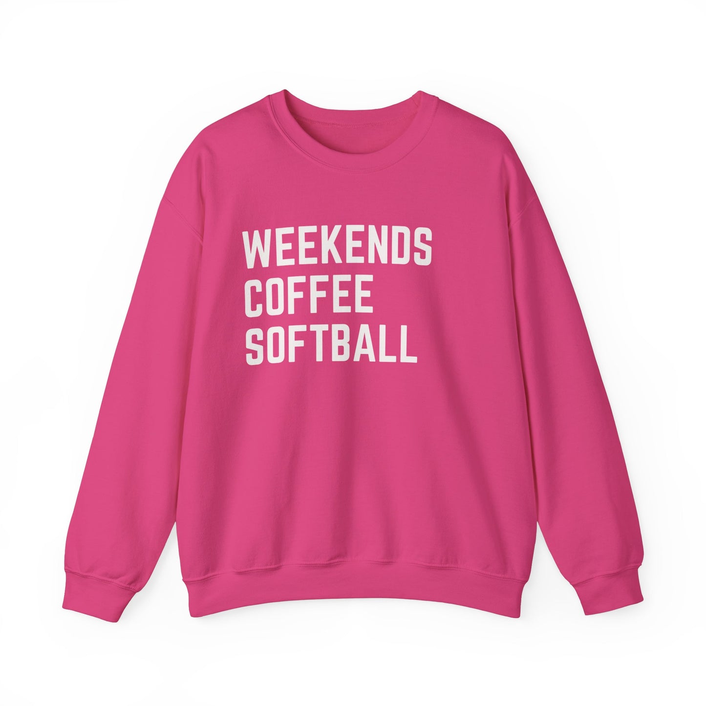 Weekends Coffee Softball Sweatshirt
