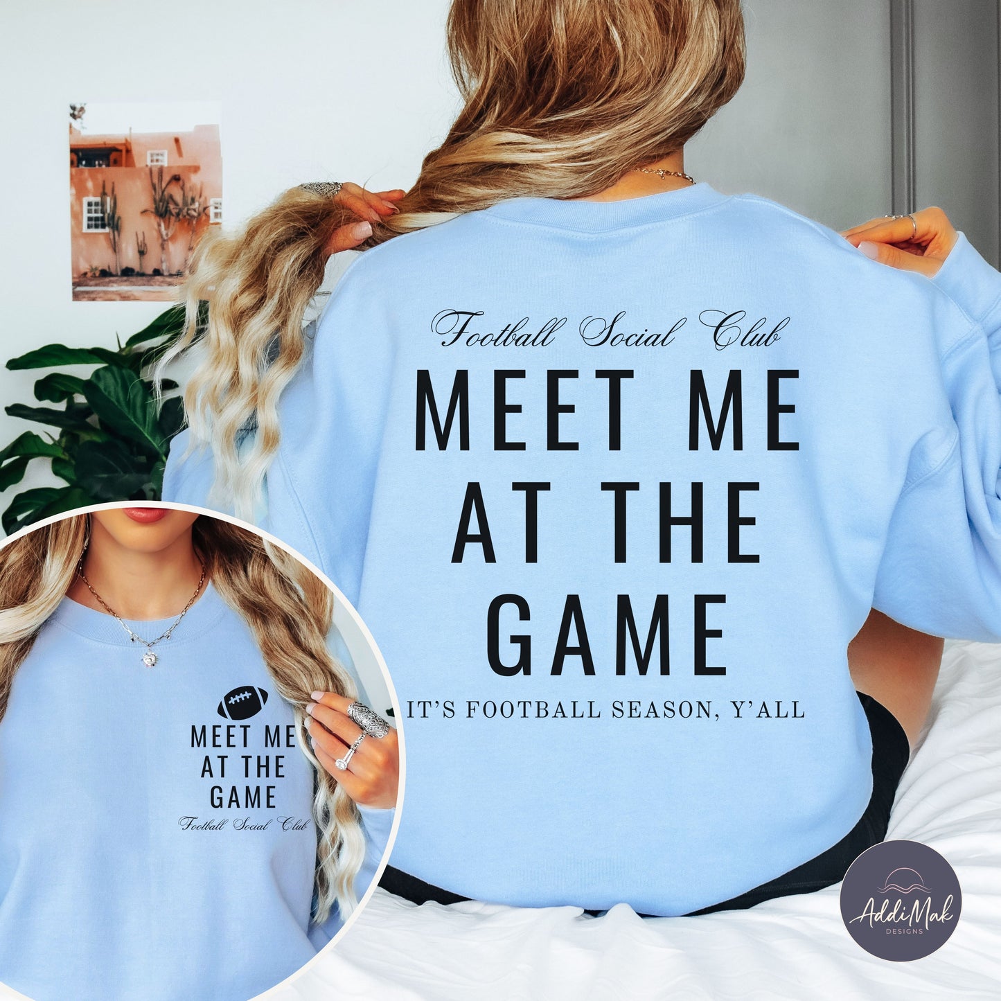 Meet Me At The Game Football Social Club Sweatshirt