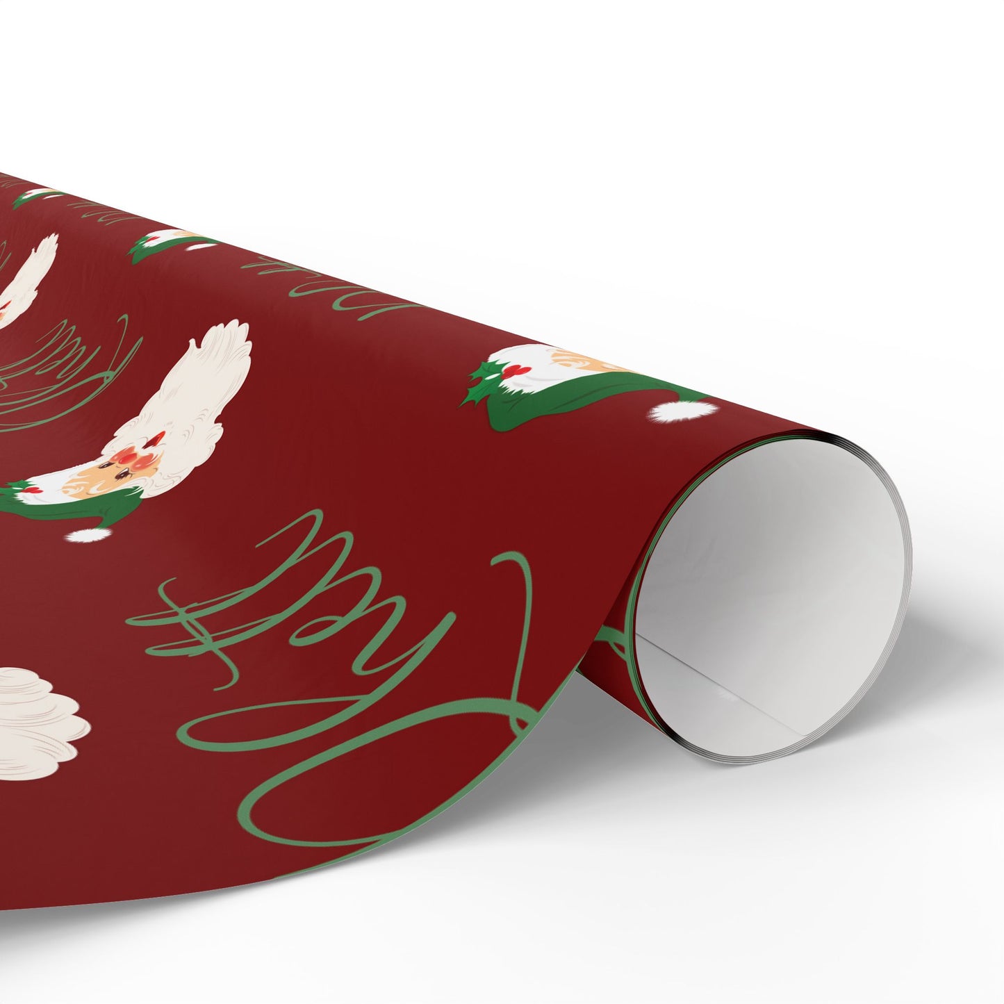 Wrapping Paper Roll - Custom Name Retro Santa