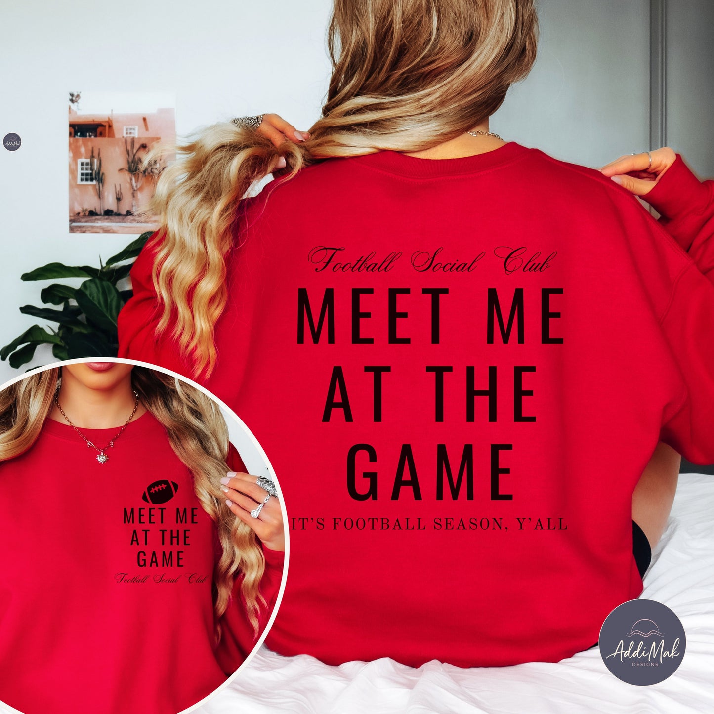 Meet Me At The Game Football Social Club Sweatshirt