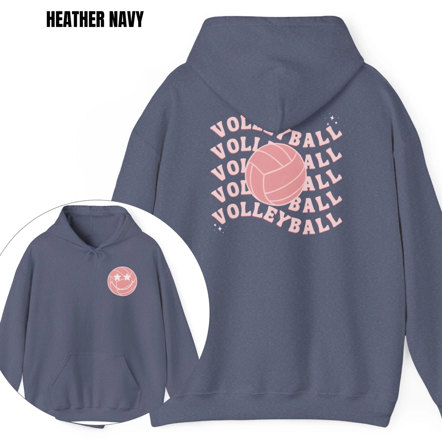 Retro Volleyball Wave Hoodie Sweatshirt Printify