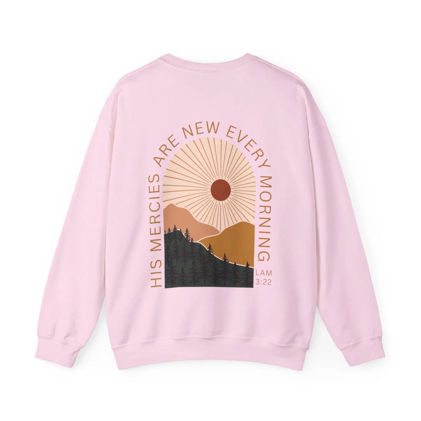 His Mercies Are New Every Morning Crewneck Sweatshirt Printify