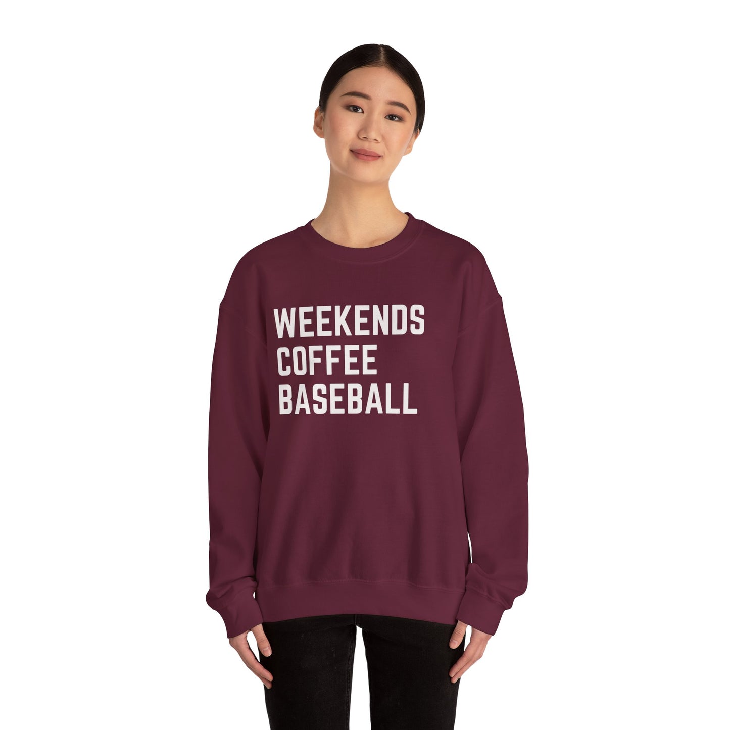 Weekends Coffee Baseball Sweatshirt