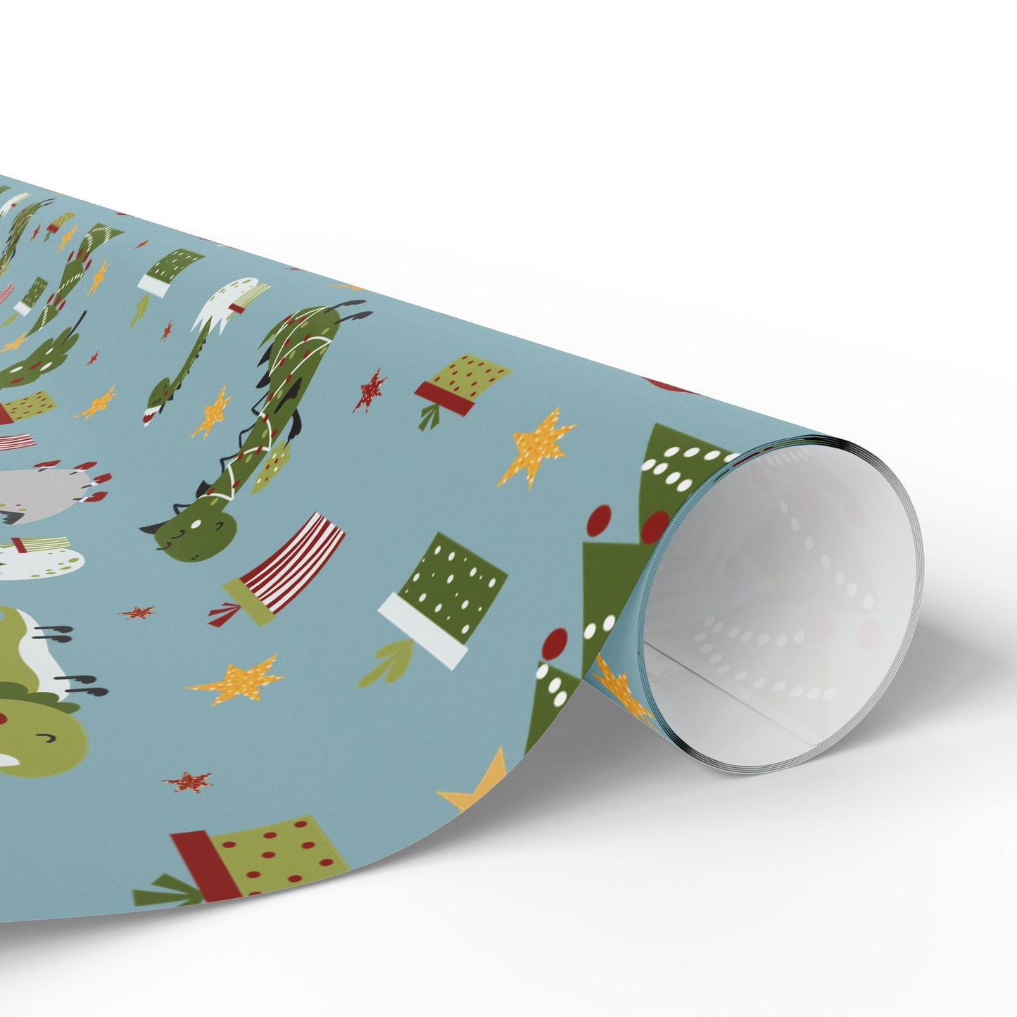 Wrapping Paper Roll - Christmas Dinosaur