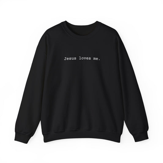 Jesus Loves Me Adult Crewneck Sweatshirt