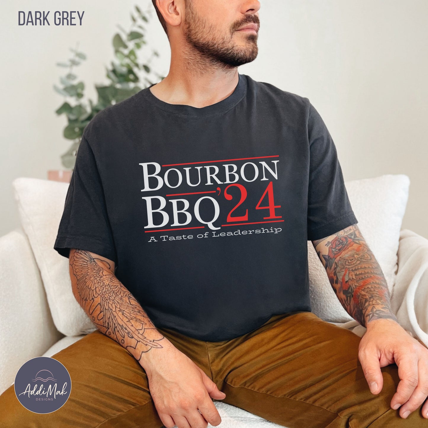 Bourbon and BBQ 2024 Presidential Campaign Election Humor Shirt