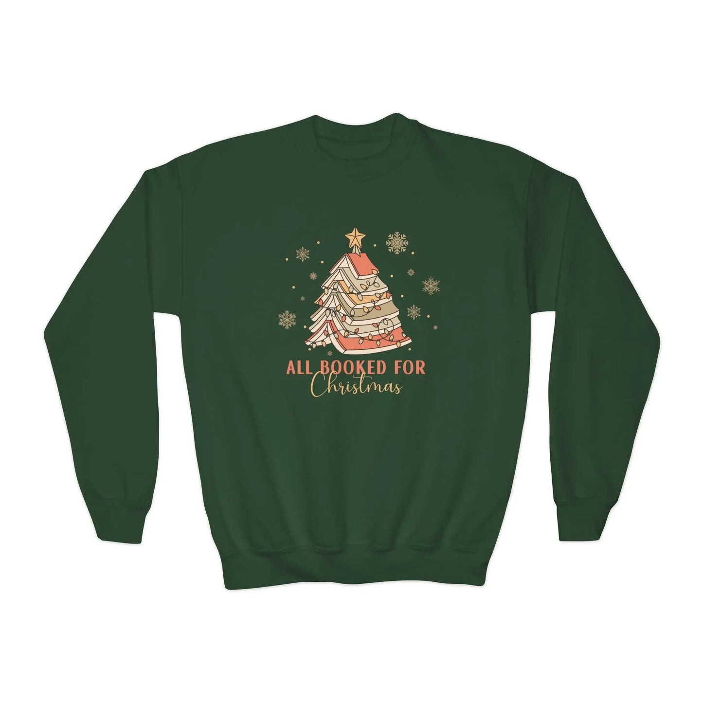 Youth Christmas Reading Vibes Sweatshirt Printify