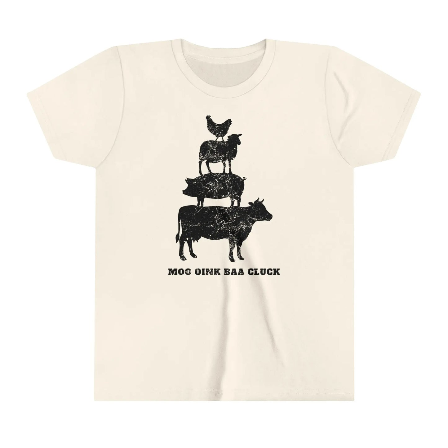 Moo Oink Baa Cluck Farm Kids Tee Printify