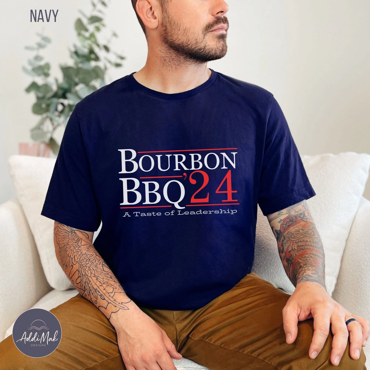 Bourbon and BBQ 2024 Presidential Campaign Election Humor Shirt Printify