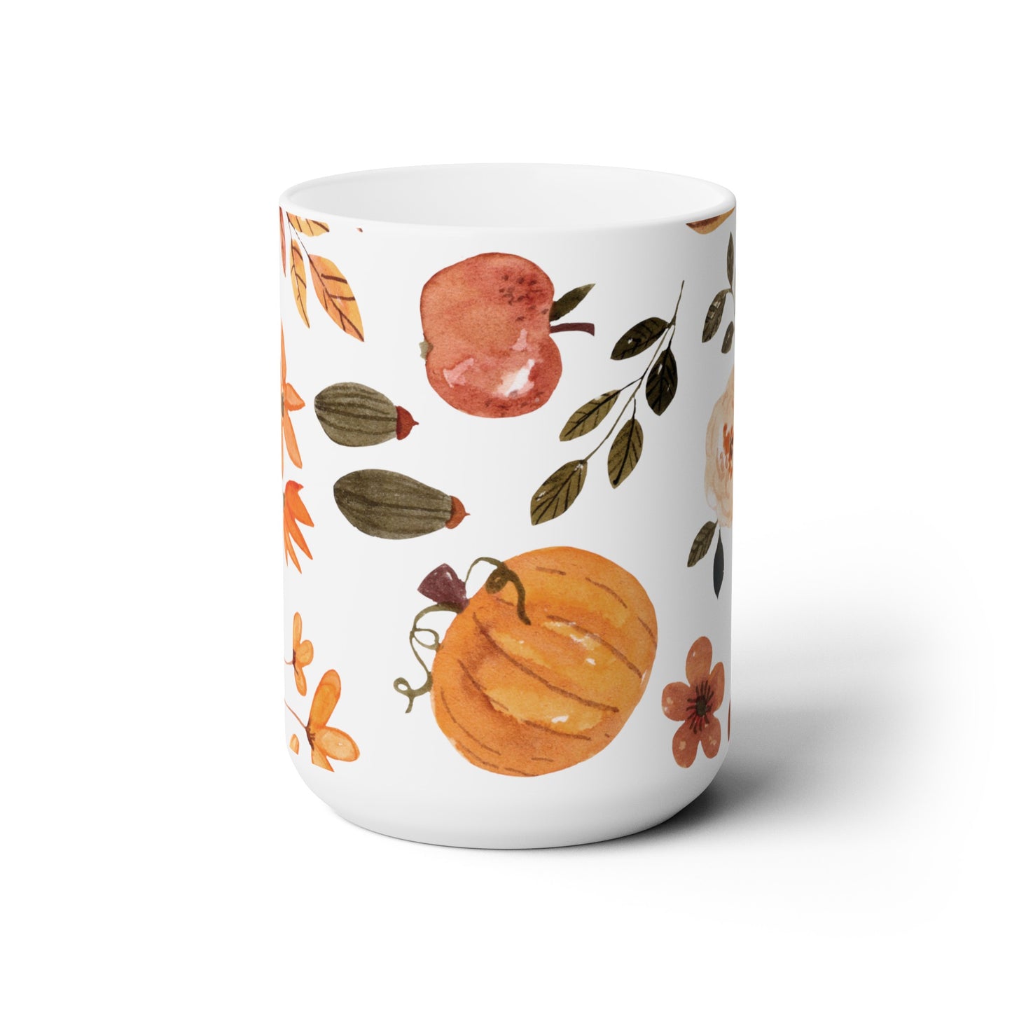 Fall Floral Ceramic Mug 15oz