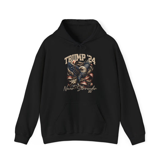 Trump J13 Never Surrender Hooded Sweatshirt