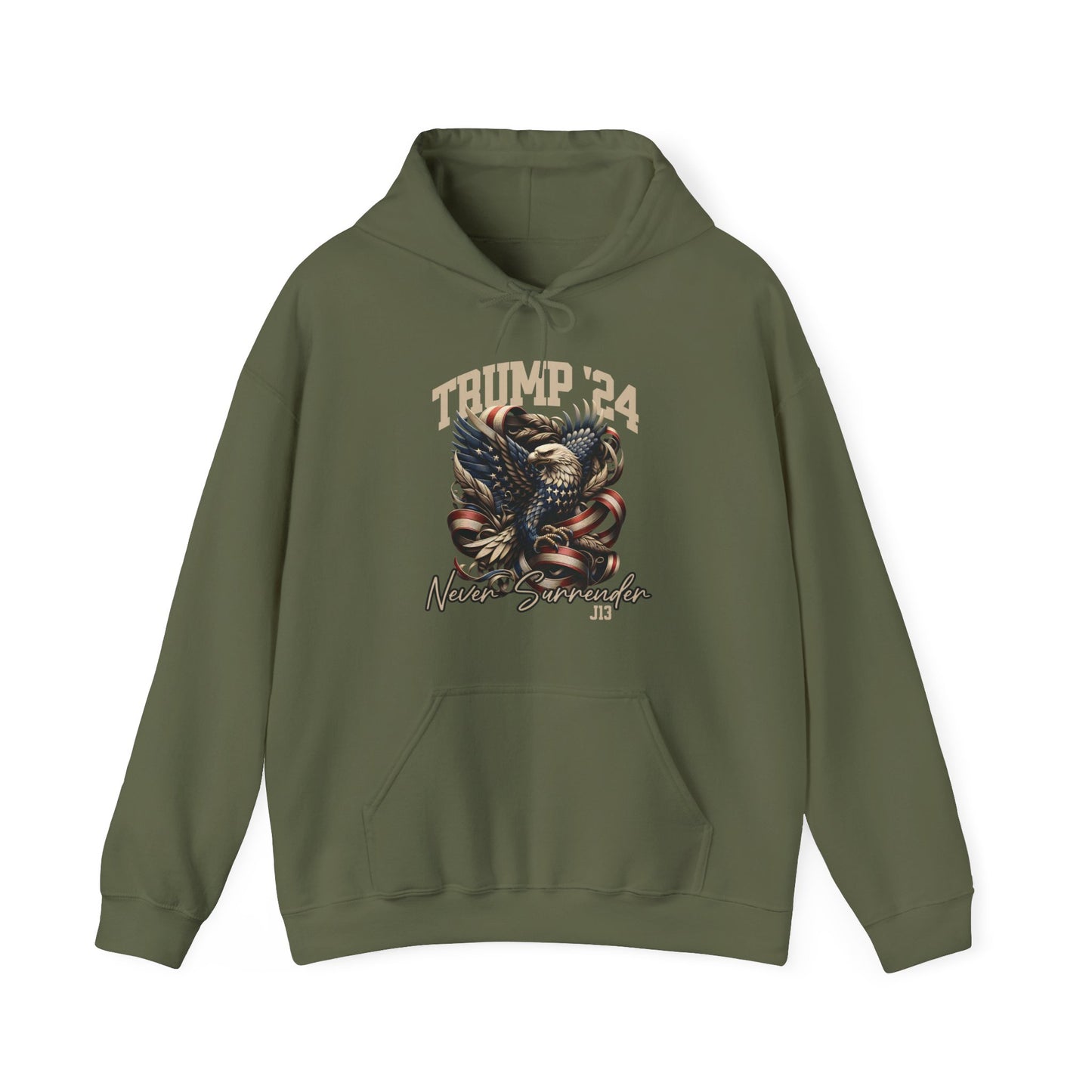 Trump J13 Never Surrender Hooded Sweatshirt