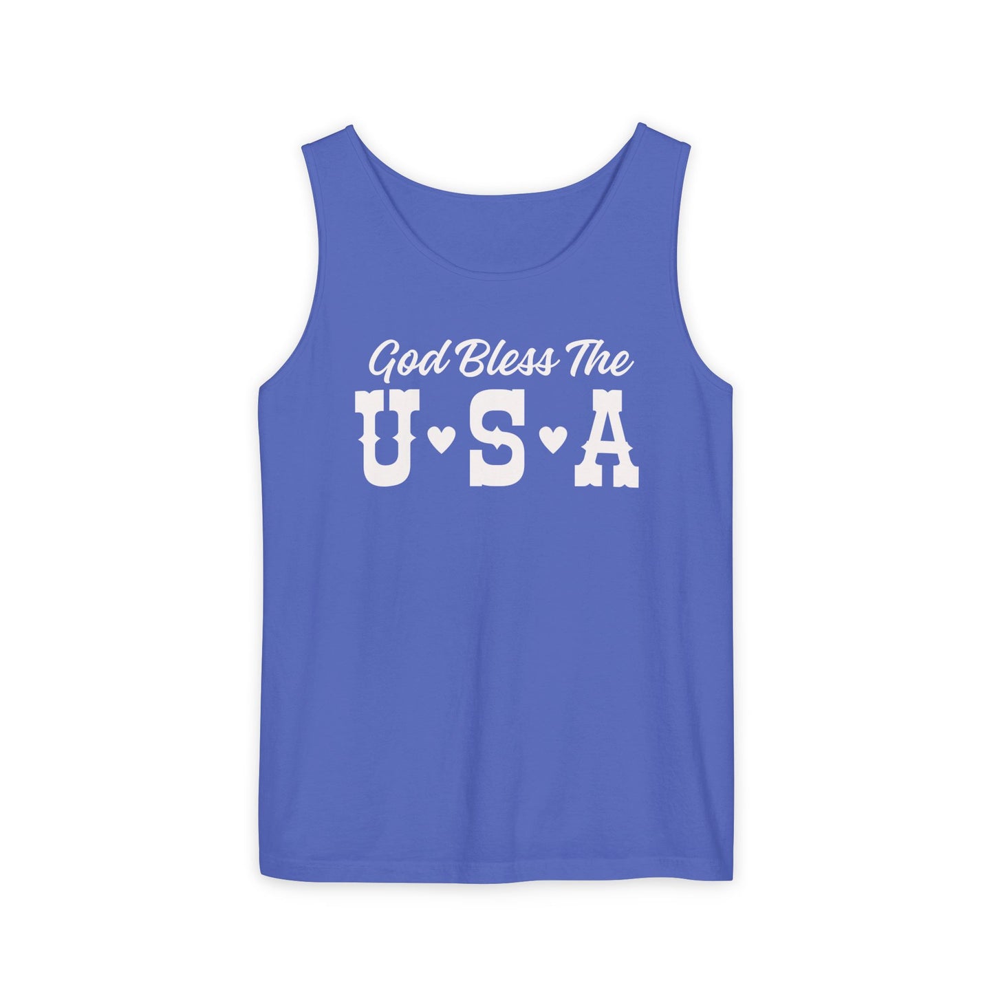 God Bless The USA Unisex Tank Top - Summer Essential, Casual Wear, Gift for Patriots, Independence Day, Soft Cotton Top