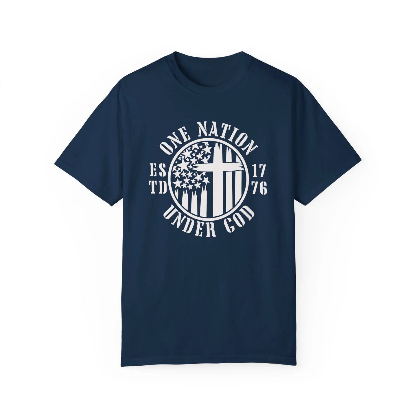 One Nation Under God ESTD 1776 T-shirt Printify