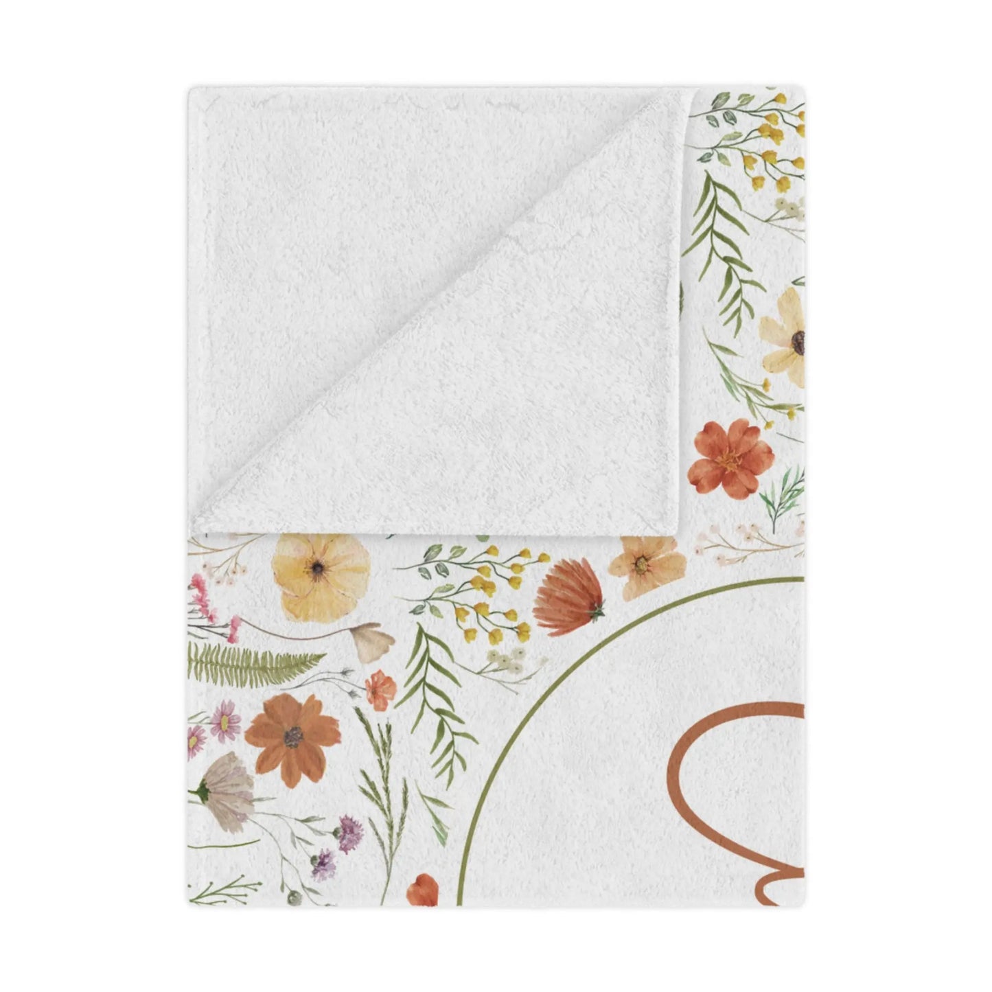 Custom Wildflower Baby Blanket Printify
