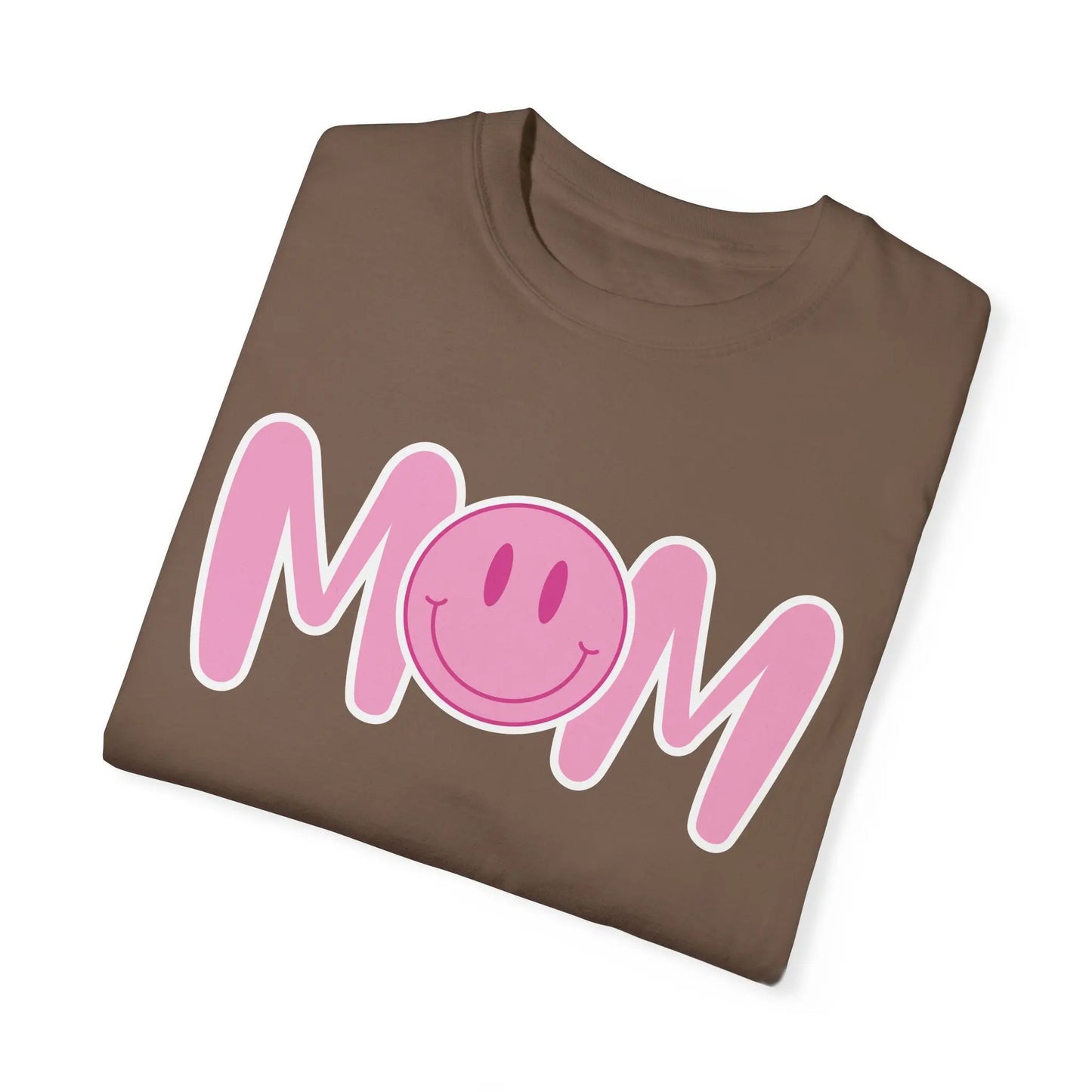 MOM Smiley Face - Pink - Tee Printify