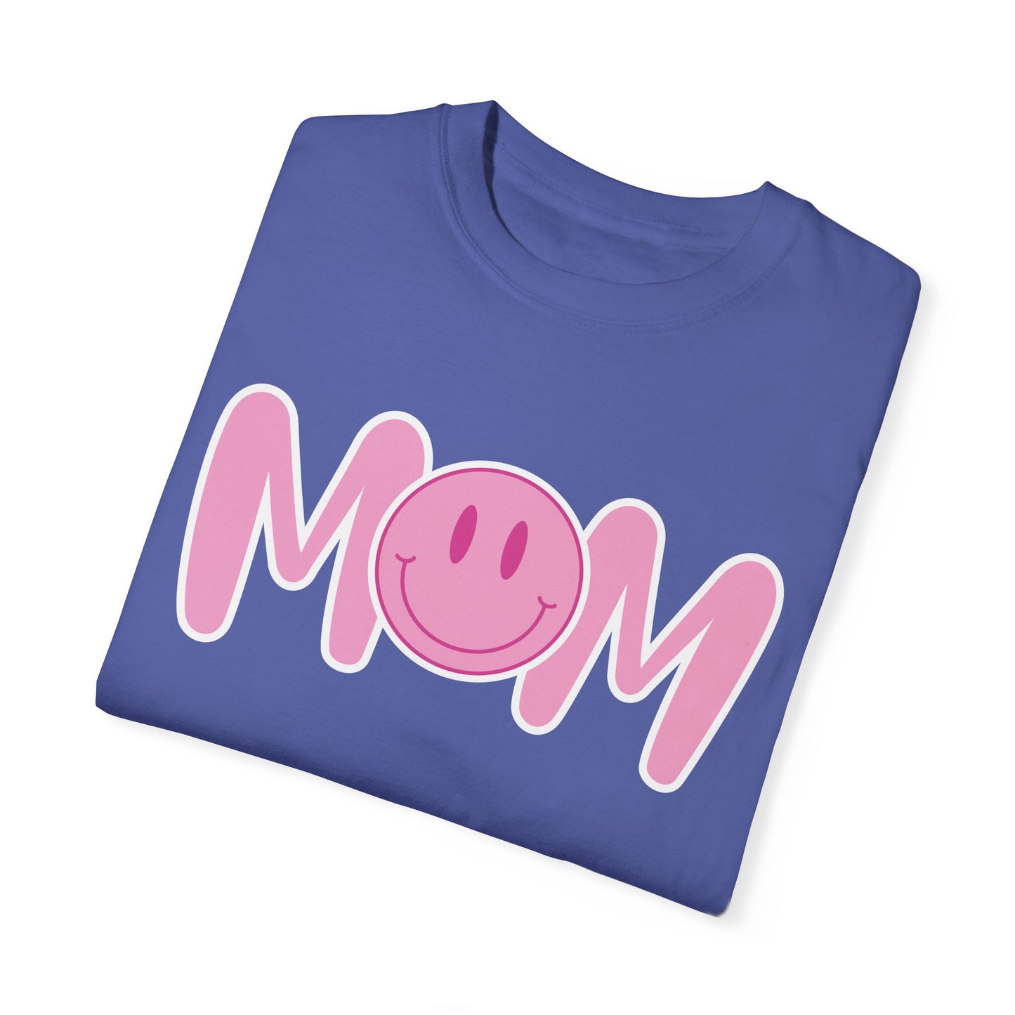 MOM Smiley Face - Pink - Tee