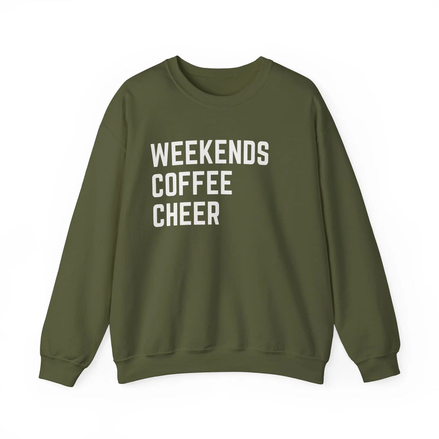 Weekends Coffee Cheer Sweatshirt Printify