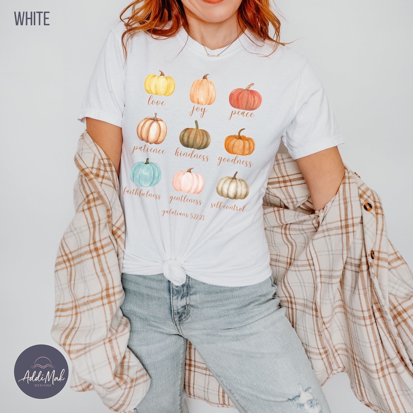 Colorful Pumpkin Fruits of the Spirit T-Shirt