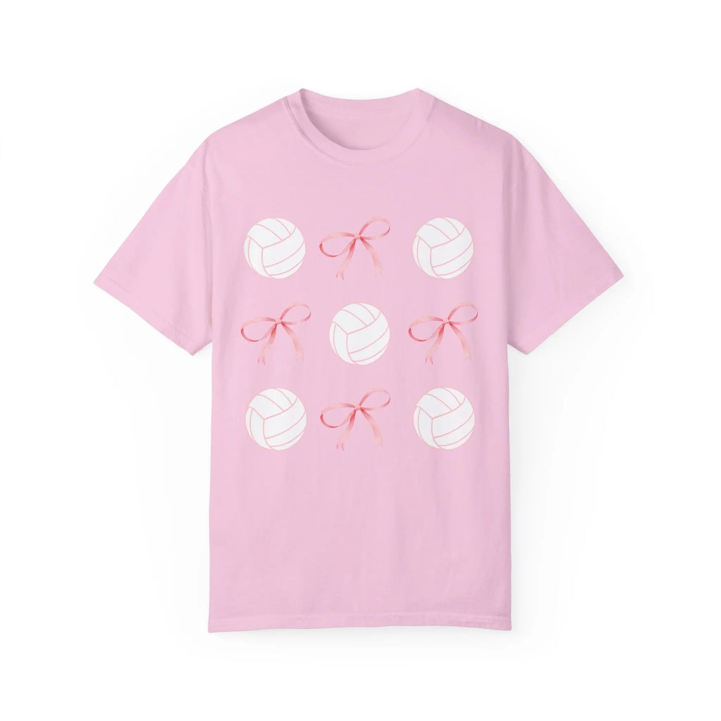 Volleyball and Pink Bows Coquette T-shirt Printify