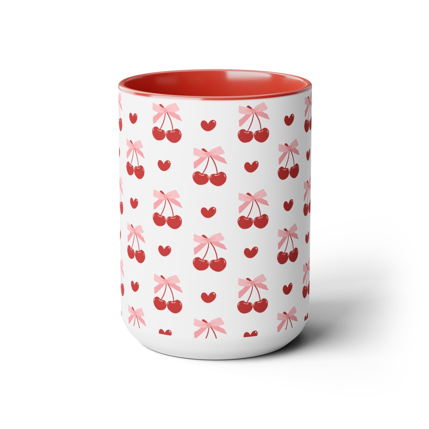 Coquette Cherries and Pink Bows Coffee Mug