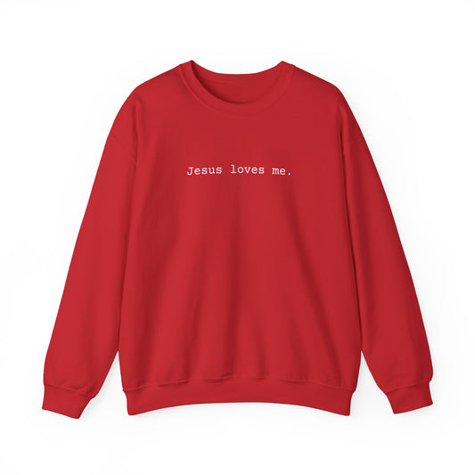 Jesus Loves Me Adult Crewneck Sweatshirt