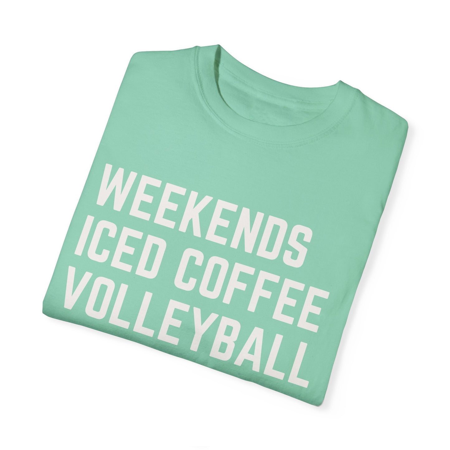 Weekends Iced Coffee Volleyball Tee