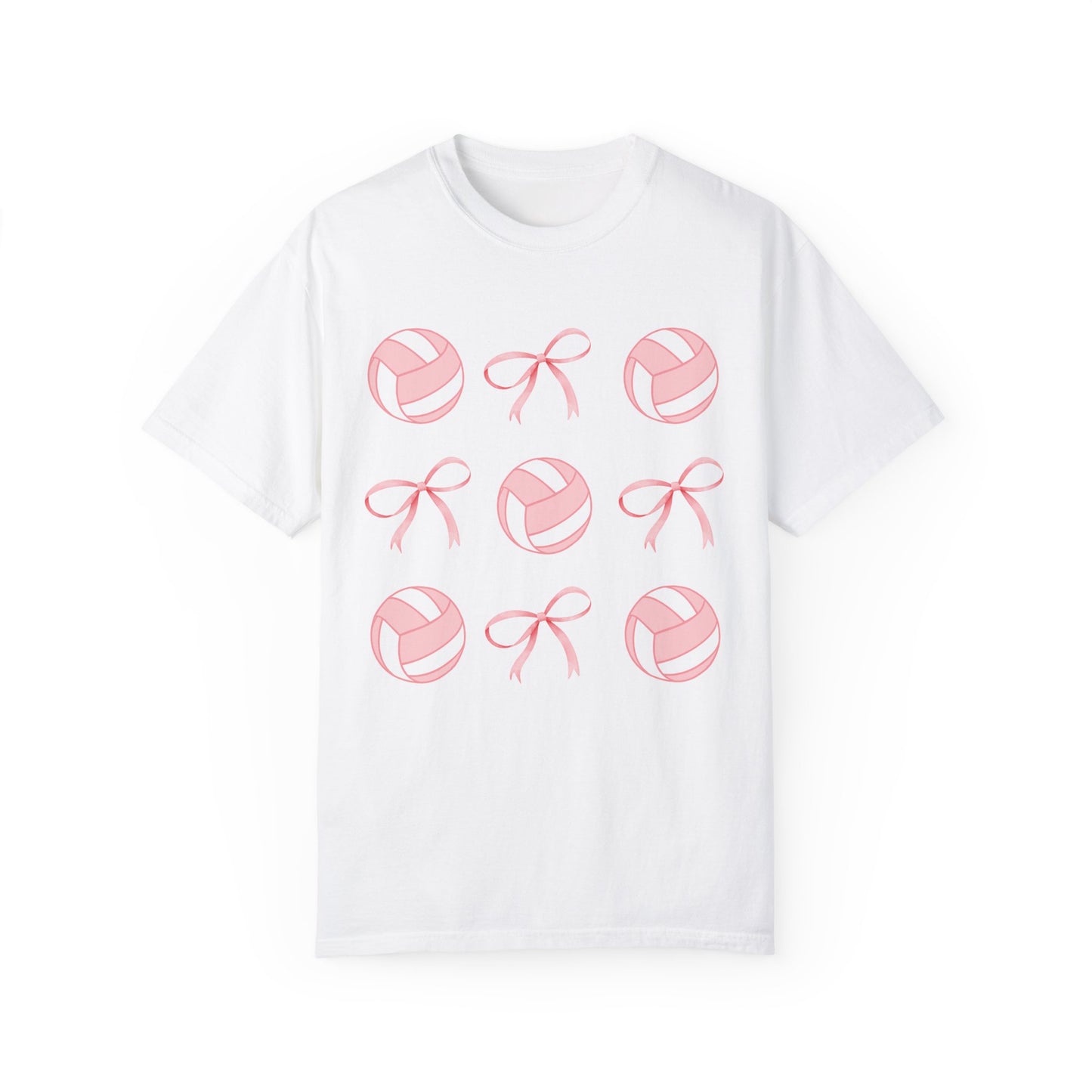 Volleyball and Pink Bows Coquette T-shirt