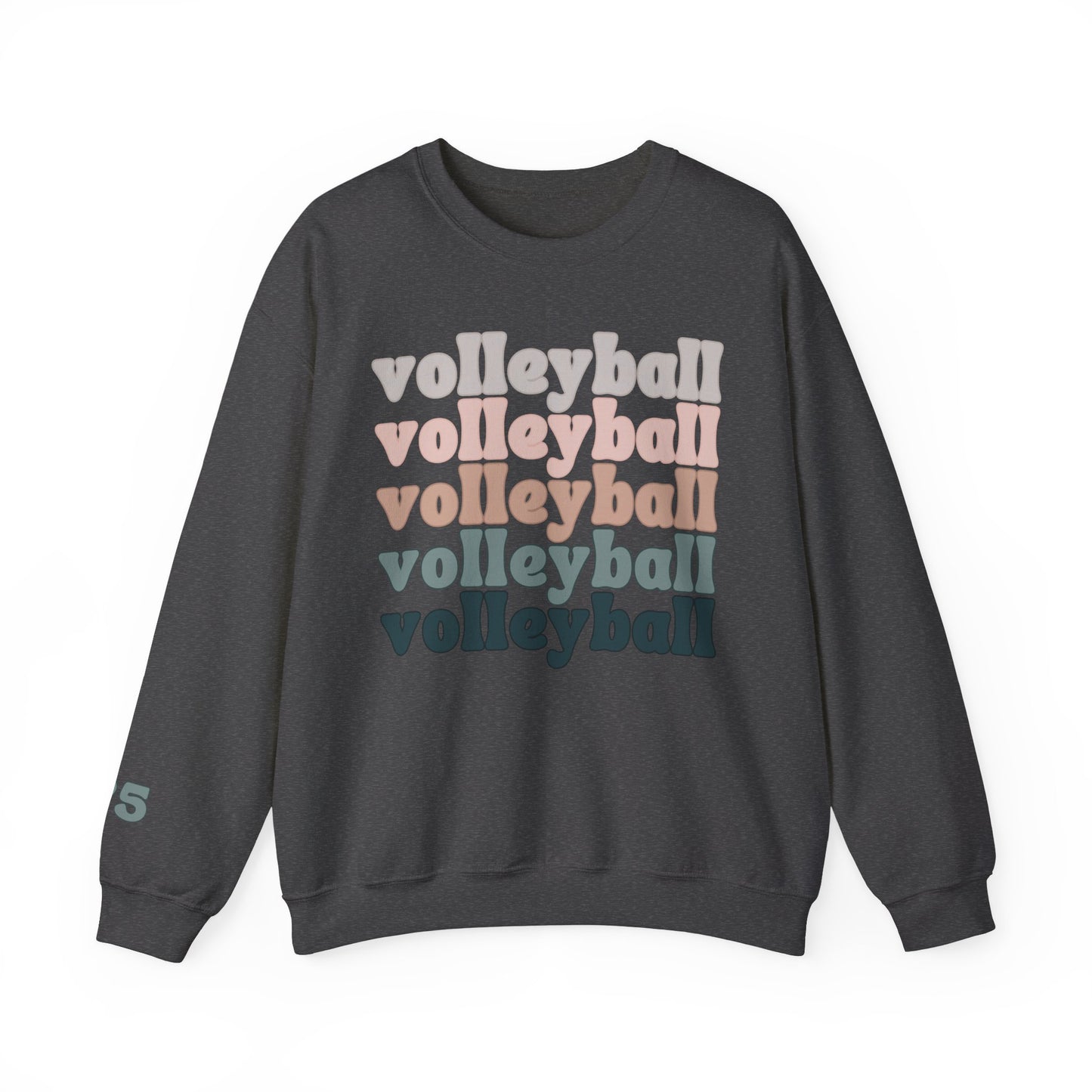 Ombre Volleyball with personalized number on Sleeve