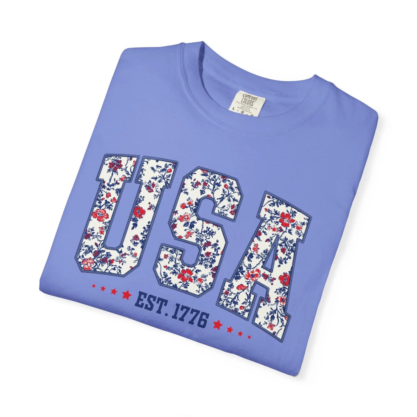 Floral USA Graphic T-Shirt Printify