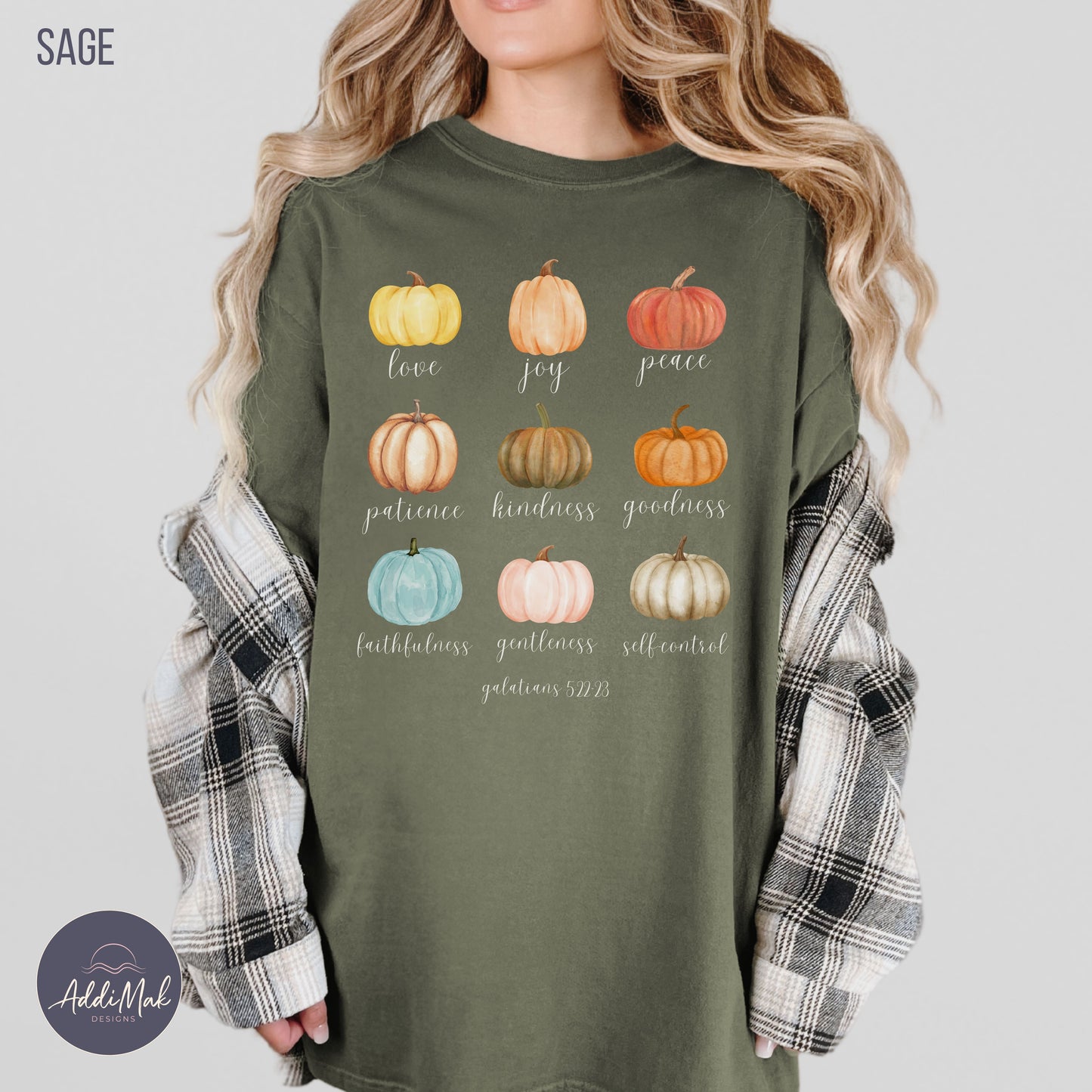 Colorful Pumpkin Fruits of the Spirit T-Shirt