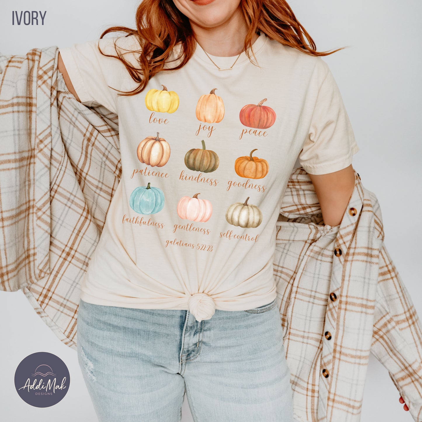 Colorful Pumpkin Fruits of the Spirit T-Shirt