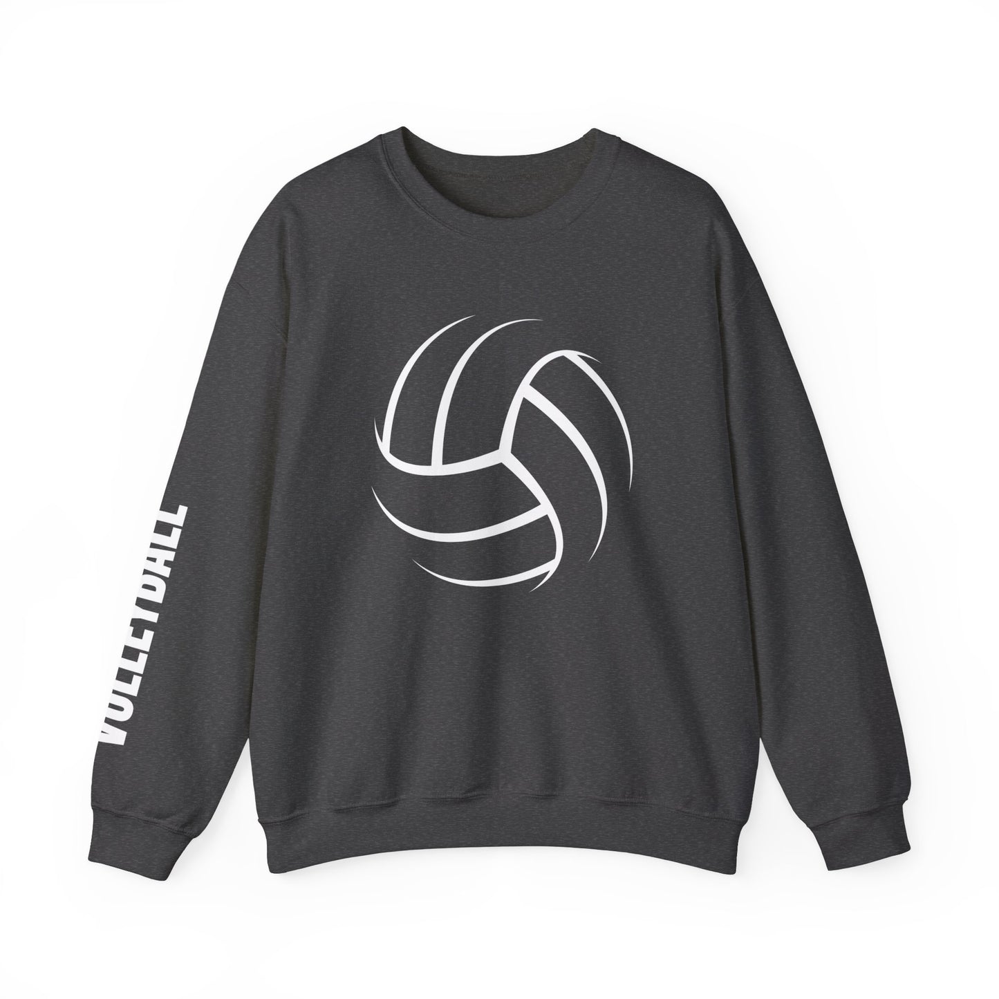 Volleyball Crewneck Sweatshirt with Sleeve Print