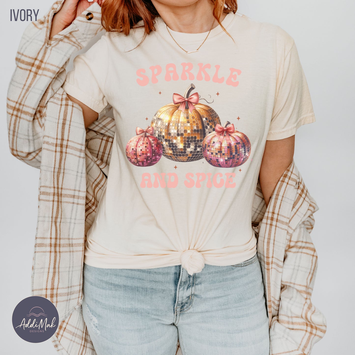 Retro Disco Pumpkin Sparkle and Spice T-Shirt