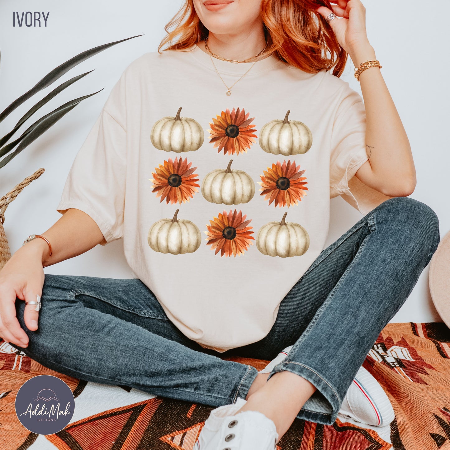 Pumpkins and Sunflowers Fall T-shirt