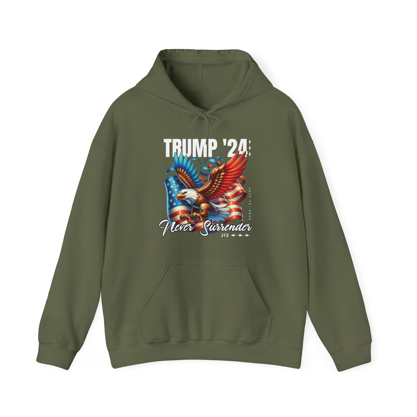 Trump '24 Never Surrender Hooded Sweatshirt