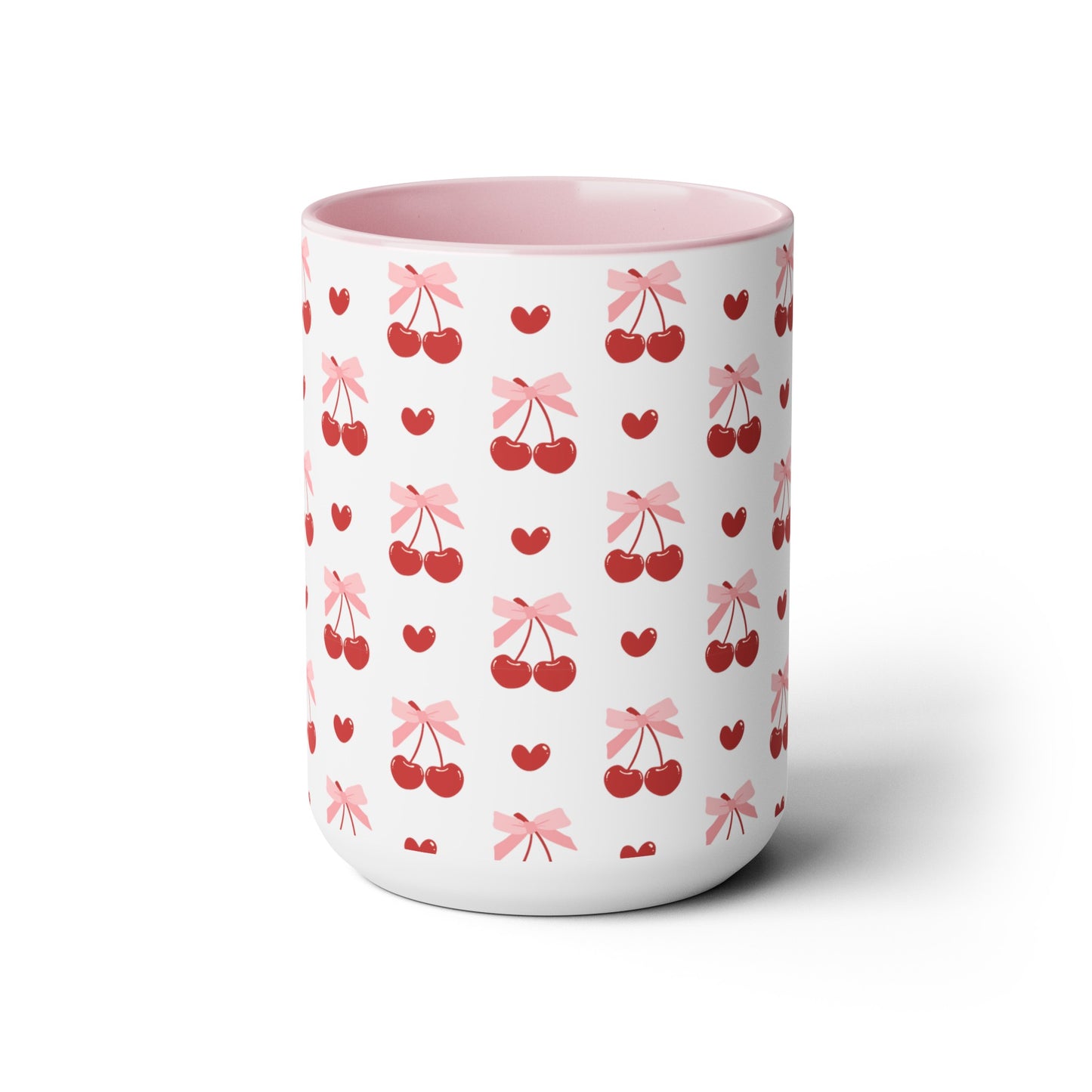 Coquette Cherries and Pink Bows Coffee Mug