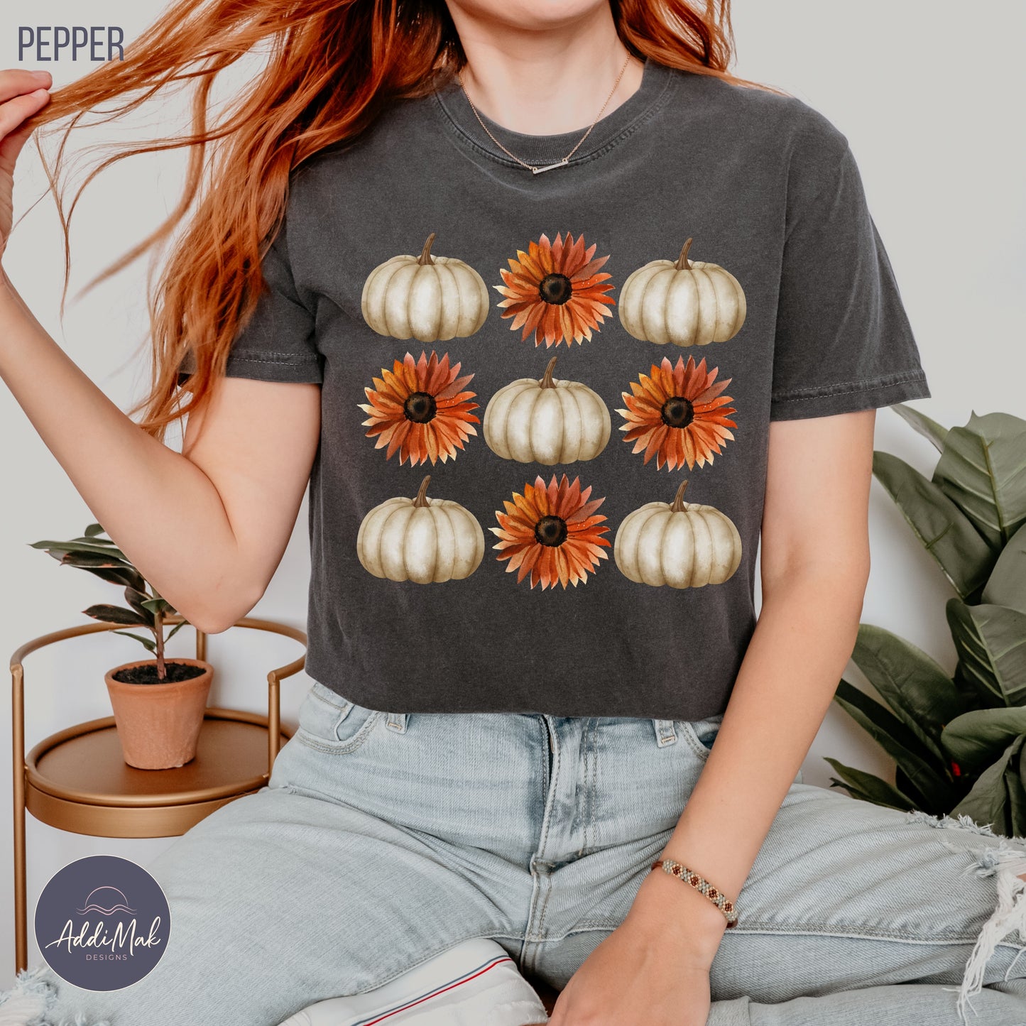 Pumpkins and Sunflowers Fall T-shirt